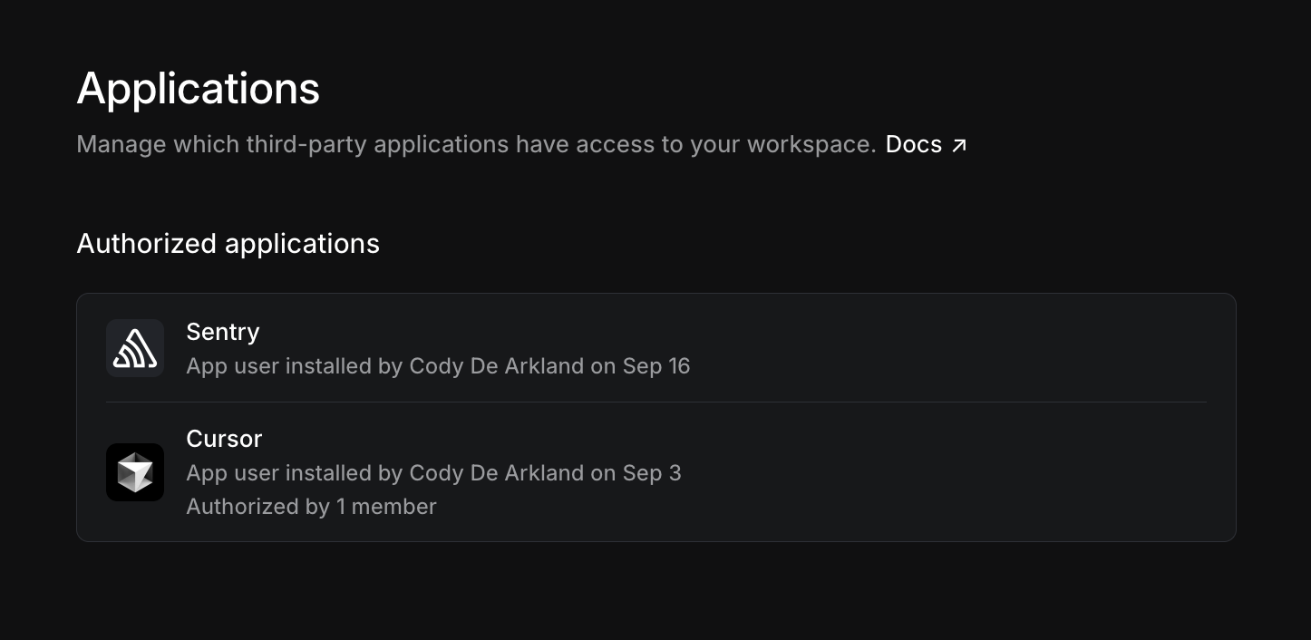 Uninstall Sentry from Linear applications