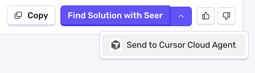 Launching Cursor Agent from Seer